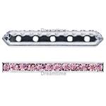 Dreamtime Crystal DC 77730 Rondelle Spacer Bars 5 Hole Cyclamen Opal/Silver